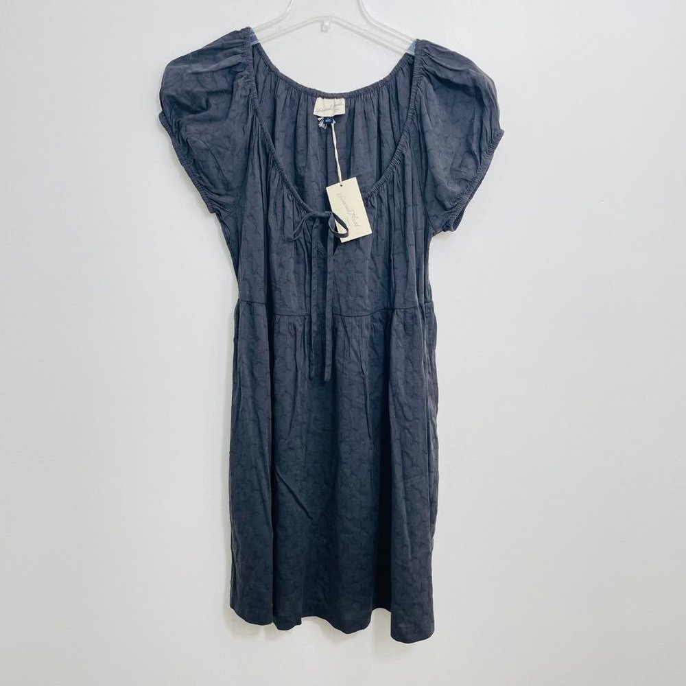 Universal Thread Womans Dress Large Mini Short Sleeve Gray Scoop Neck Summer New - Picture 4 of 10